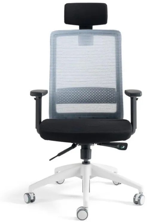 Kancelárska ergonomická stolička S30 — látka, viac farieb S podhlavníkom Modrá