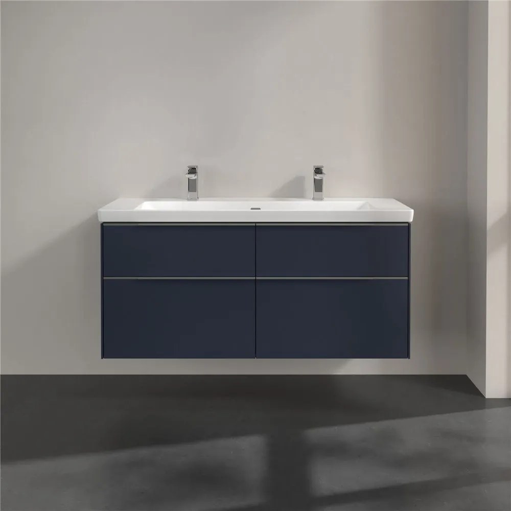 VILLEROY &amp; BOCH Subway 3.0 závesná skrinka pod umývadlo, 4 zásuvky, 1272 x 478 x 429 mm, Marine Blue, C60200VQ