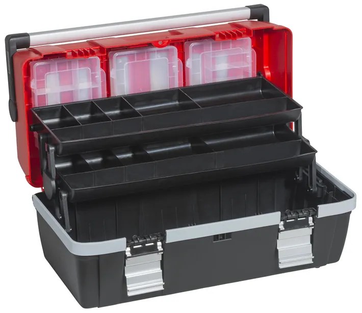 Kufor na náradie s výsuvnými policami McPlus Alu C 22
