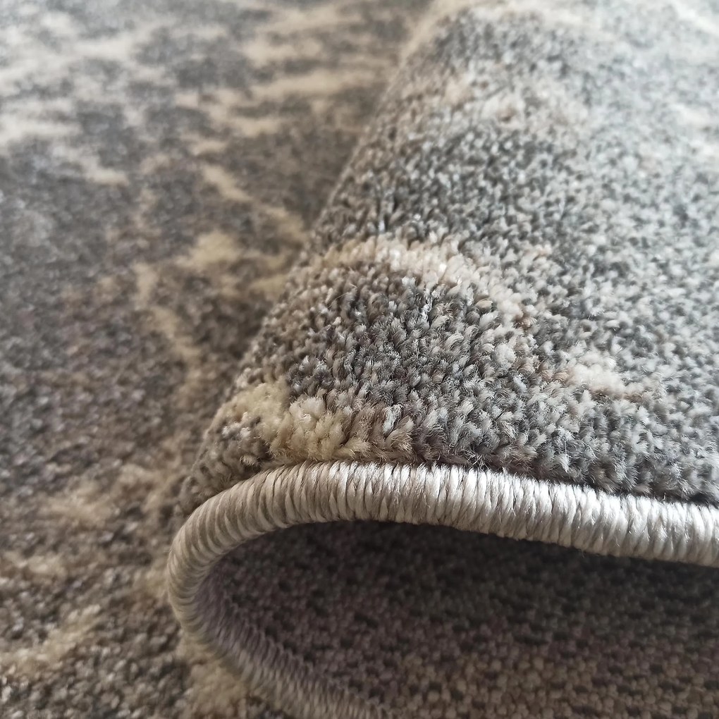 DY Sivý abstraktný koberec Vista 07 Rozmer: 80x150 cm