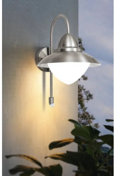 EGLO 87105 - Vonkajšie senzorové nástenné svietidlo SIDNEY 1xE27/60W IP44