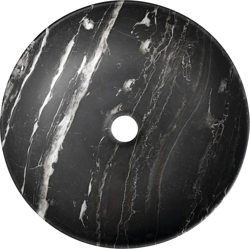 Sapho Sapho, RONDEA keramické umývadlo na dosku priemer 41cm, carnico mramor, AR445CM