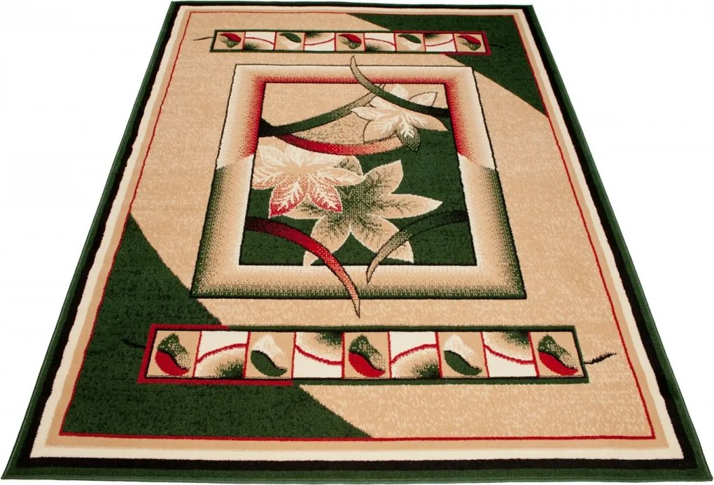 TA Koberec 1912B ZELENÝ ATLAS STR. Rozmer: 80x150 cm