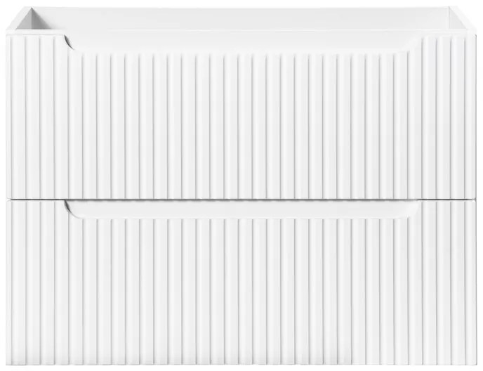 Závesná skrinka pod umývadlo Nova White I s doskou 80 cm biela/dub coast evoke