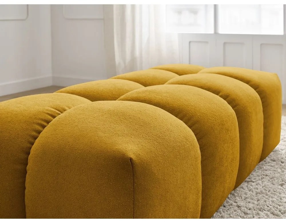 Ženilková podnožka v horčicovej farbe Everest – Bobochic Paris