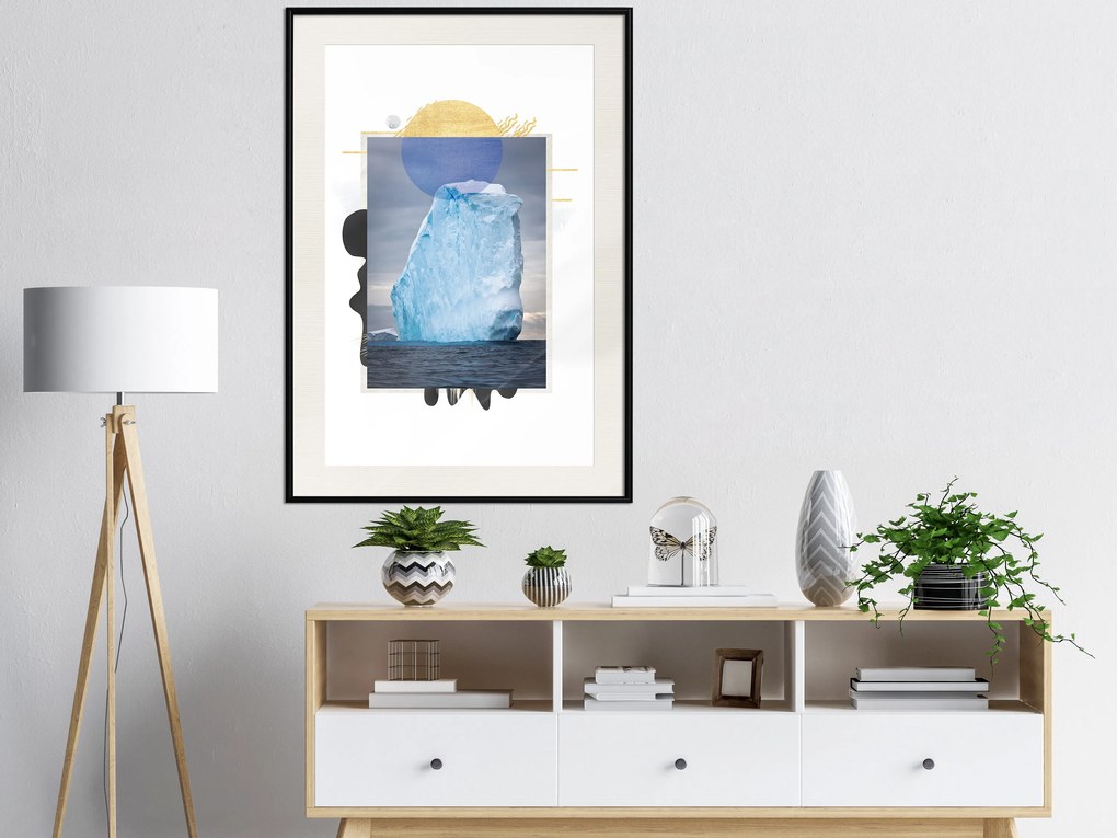 Artgeist Plagát - Iceberg [Poster] Veľkosť: 20x30, Verzia: Čierny rám s passe-partout