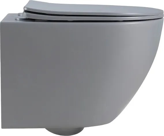 BPS-koupelny Závesná WC misa so SoftClose sedadlom HYD-7602, sivá mat