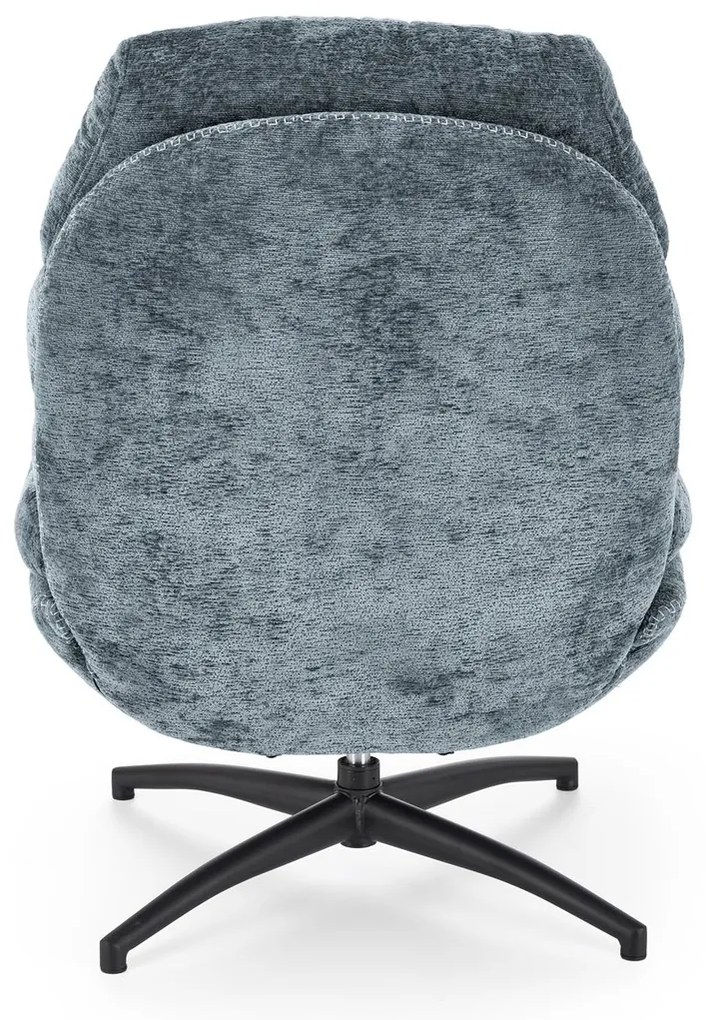 Křeslo s podnožkou Dario modré