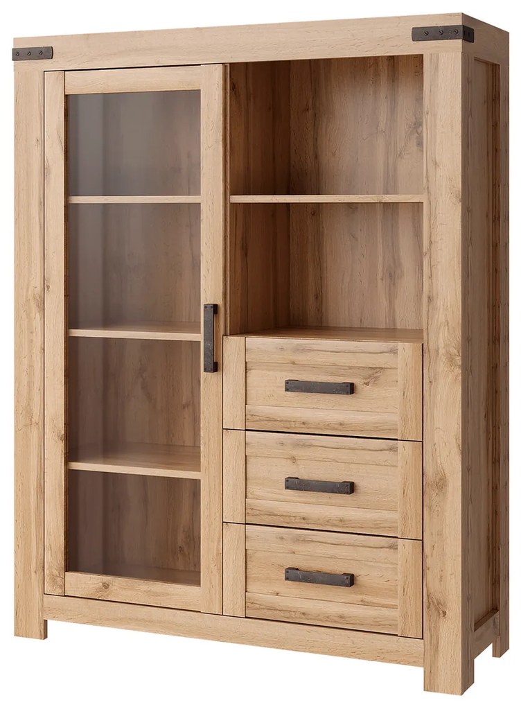 Komoda MORATIZ 1W3S, dub Wotan