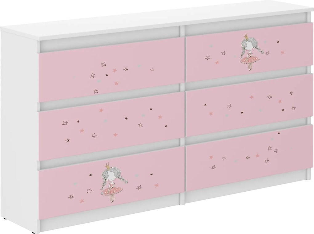 Wooden Toys Detská komoda R-140 PRINCEZNÁ