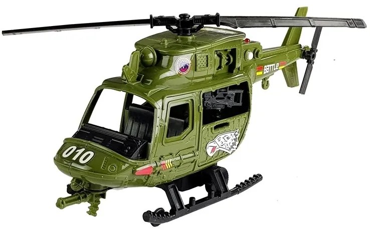 LEAN TOYS Vojenská súprava - helikoptéra, motorka, veža