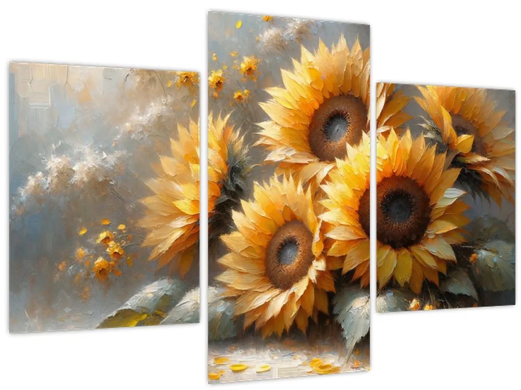 Obraz - Maľba slnečníc (90x60 cm)