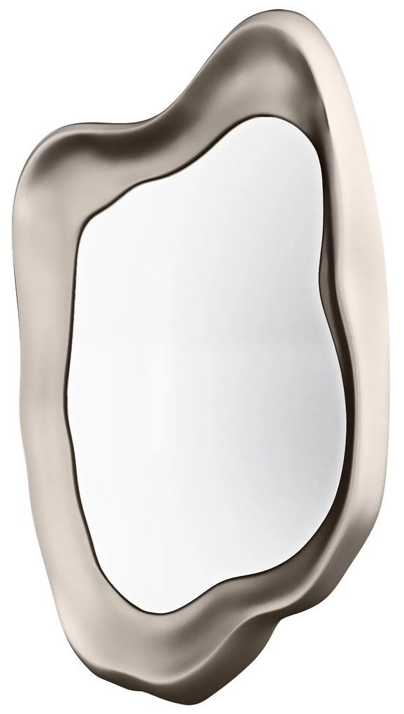 Dekorativní nástěnné zrcadlo Leonardo 60x90 cm šedo-béžové