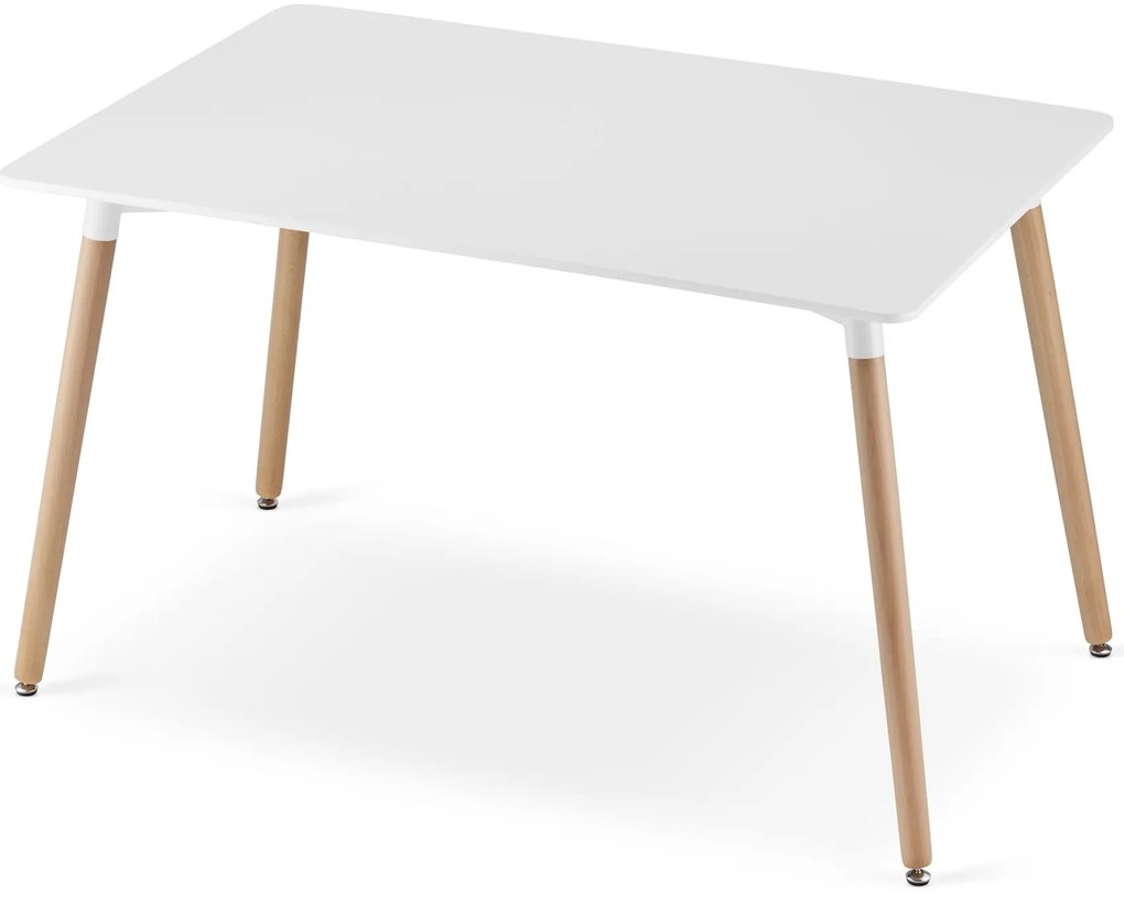 Jedálenský set 1 + 4, stôl ADRIA 120x80cm biely + stoličky BALI MARK čierna