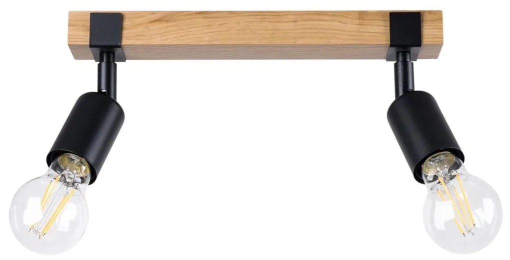 Sollux SL.1296 - Bodové svietidlo ZUCA 2xE27/15W/230V čierna