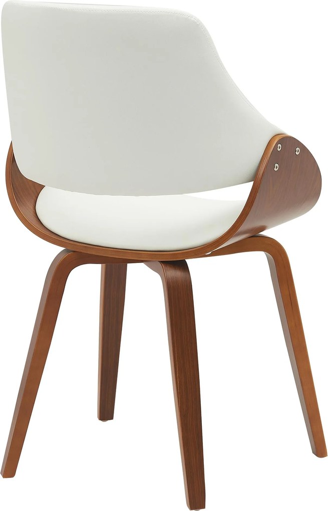 Sada 2 ks jedálenskej stoličky Vangale - orech/biela