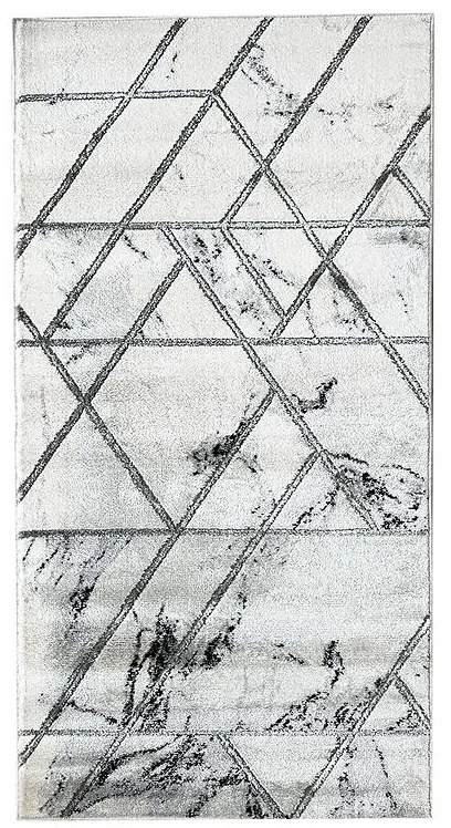 Koberec Frisee Diamond 1,6/2,3 A0085 biela strieborný