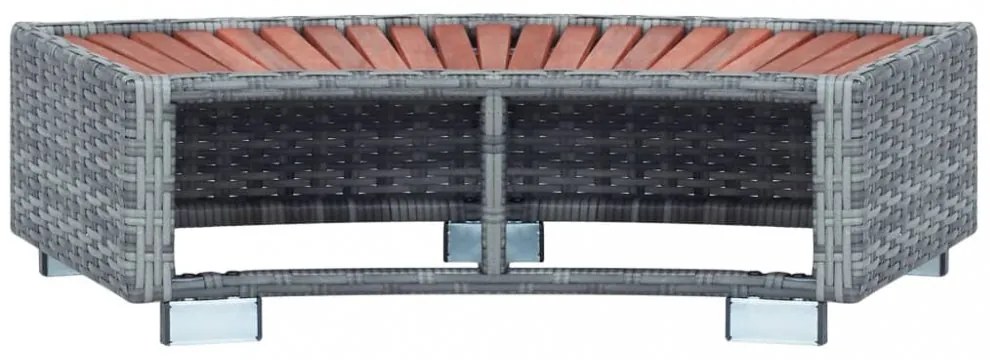 Schodík k vírivke polyratan / eukalyptus Dekorhome