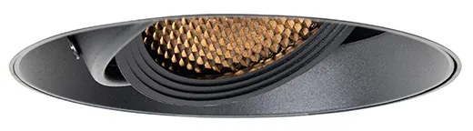 Moderné zapustené bodové svetlo čierne GU10 AR70 okrúhle bez rámu - Oneon Honey