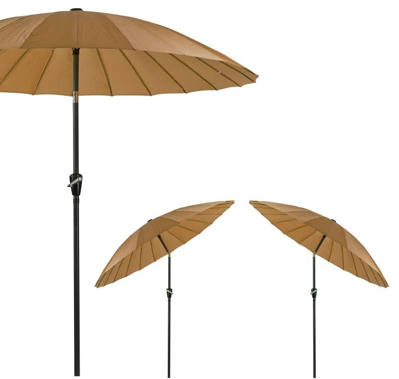 DEMA Slnečník 250 cm Tokio, khaki