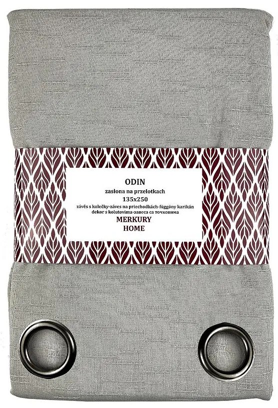 Záves Odin na priechodkách 135x250 svetlo šedá Merkury Home