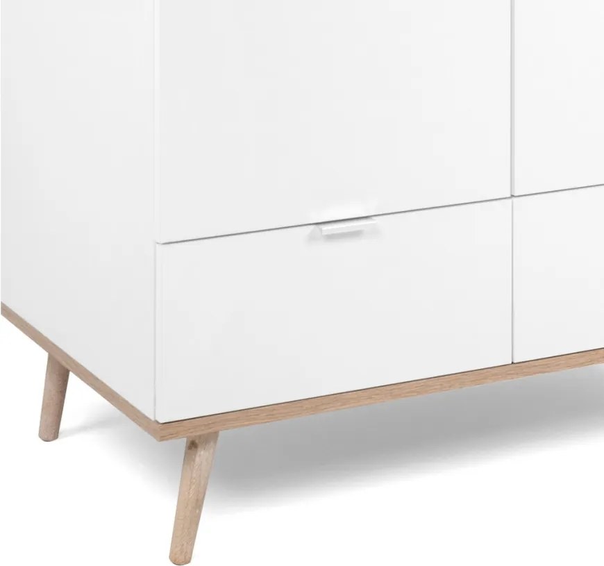 Šatníková skriňa Göteborg, biela/dub sonoma