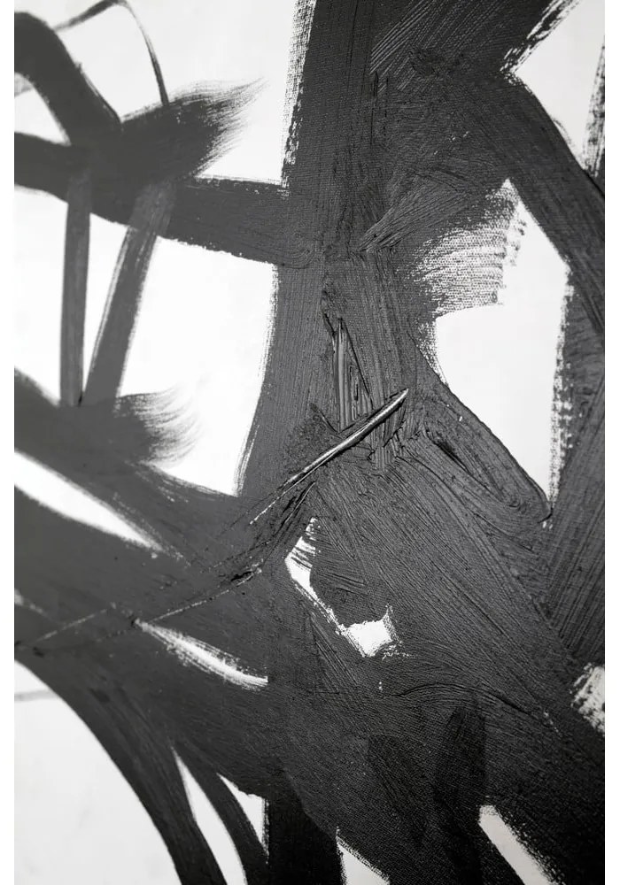 Ručne maľovaný obraz 100x100 cm Playblack 2 – Malerifabrikken