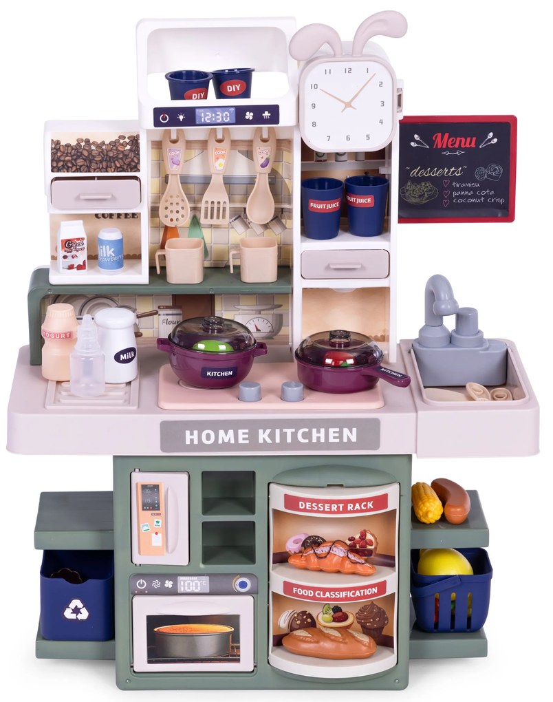 Detská kuchynka LED zvuky parný generátor 35 príslušenstvo