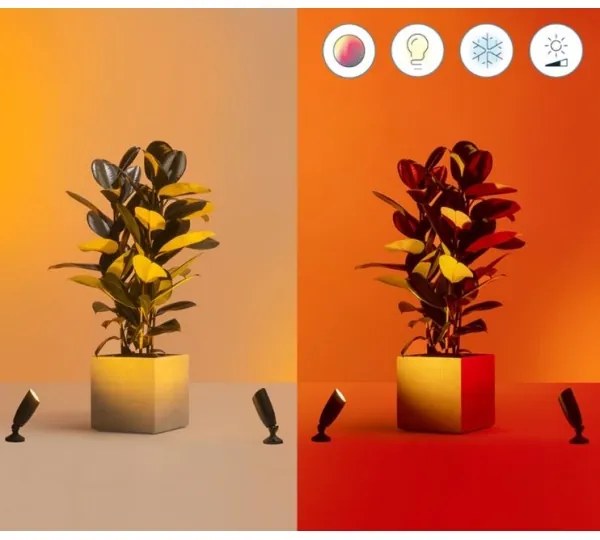 WiZ - LED RGBW Stmievateľné vonkajšie bodové svietidlo SPOT LED/4W/12V IP65 Wi-Fi