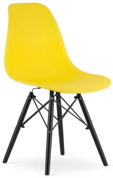 Set dvoch jedálenských stoličiek OSAKA žlté (čierne nohy) 2ks
