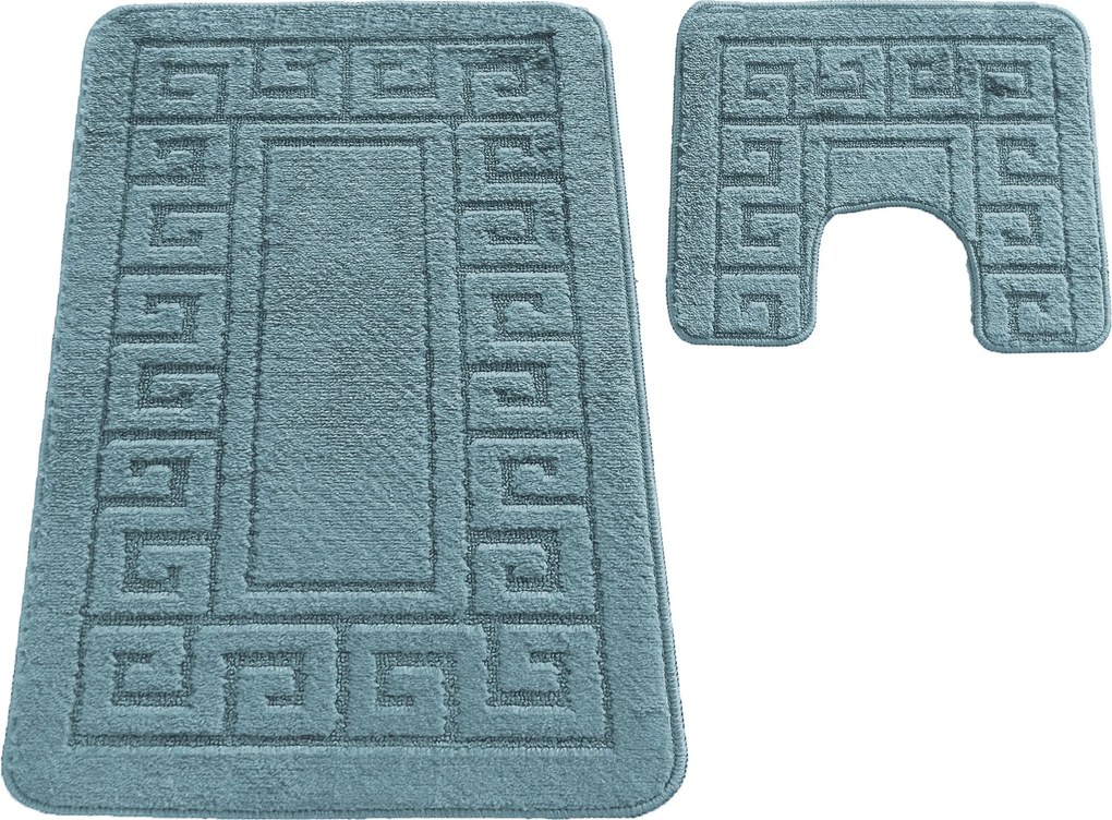 DY Kúpeľňová sada koberčekov s výrezom Montana Ethnic - modrá