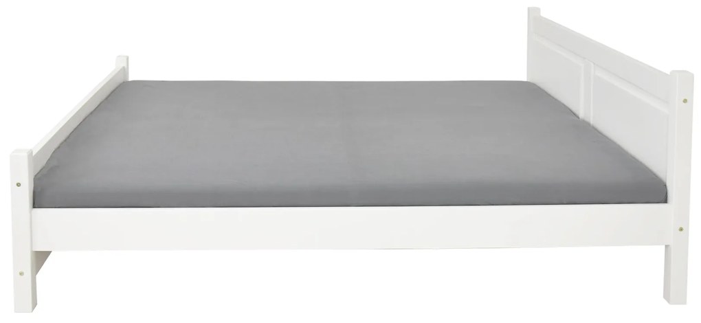 MD Manželská drevená posteľ Etela - biela Rozmer: 180x200