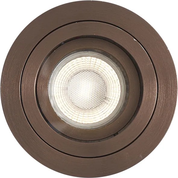 Moderné zapustené bodové svietidlo tmavý bronz otočné a naklápacie IP44 - Chuck