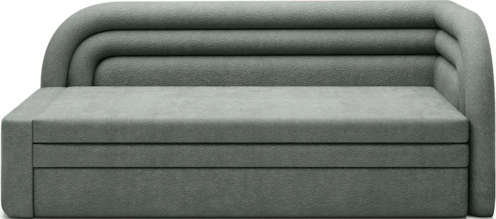 Zelená ženilková rozkladacia/s úložným priestorom pohovka pravý roh 223 cm Fabillo – ELTAP