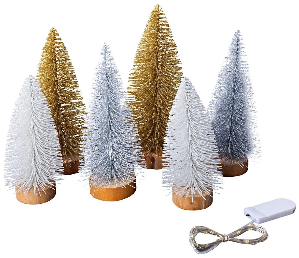 Weltbild Kovový adventný svietnik so sviečkami Golden Forest