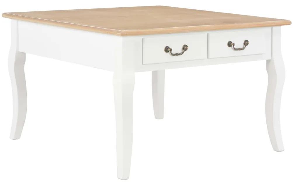 Konferenčný stolík, biely 80x80x50 cm, drevo