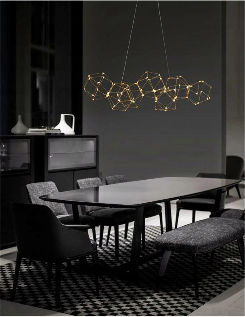 Nova Luce závesné svietidlo Nebula zlatý kov Led 33.6W 230V 3000K IP20 91868