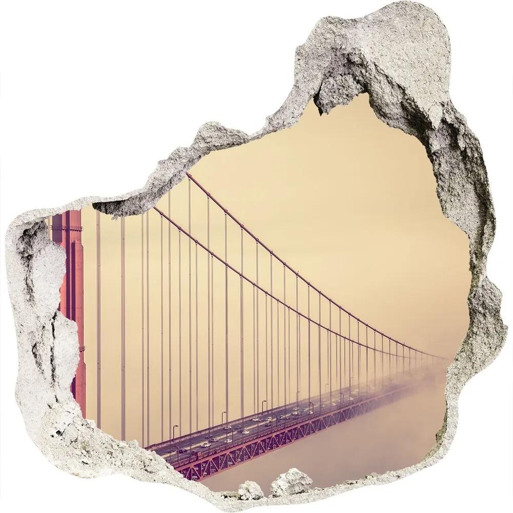 Fototapeta diera na stenu 3D Most San Francisco WallHole-75x75-piask-85695619