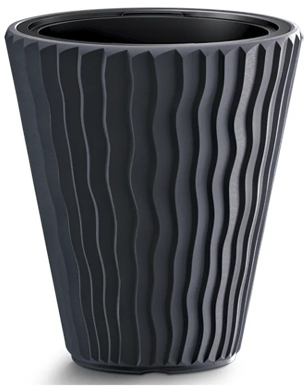 Plastový kvetináč DBSP350 34,9 cm - antracit
