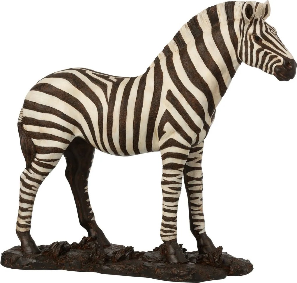 Bielo-čierna antik dekorácia Zebra - 53*18*48cm