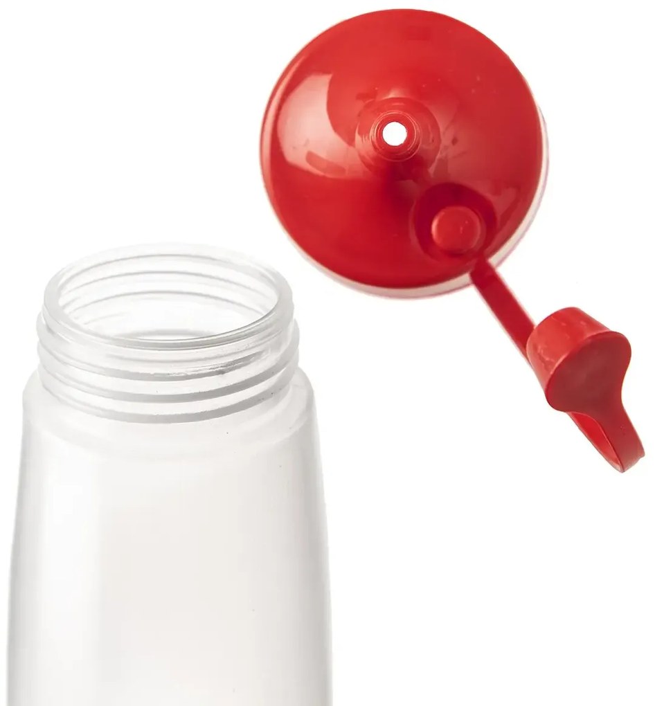 Orion Dávkovacia fľaša na kečup, omáčky, zálievky SOS – červené viečko