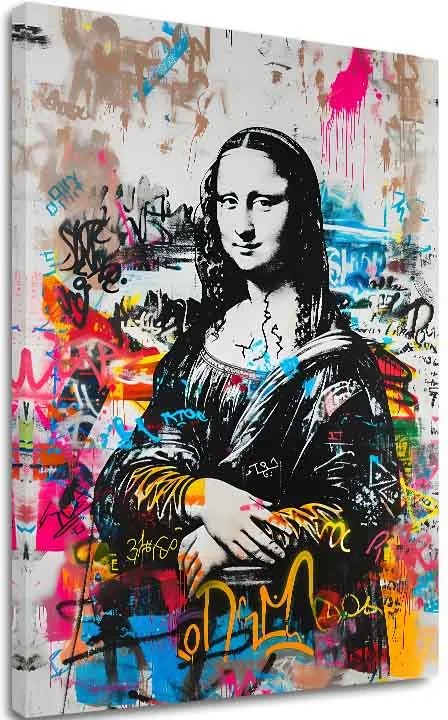 Obraz Graffiti Mona na plátne | Maľovaná štruktúra