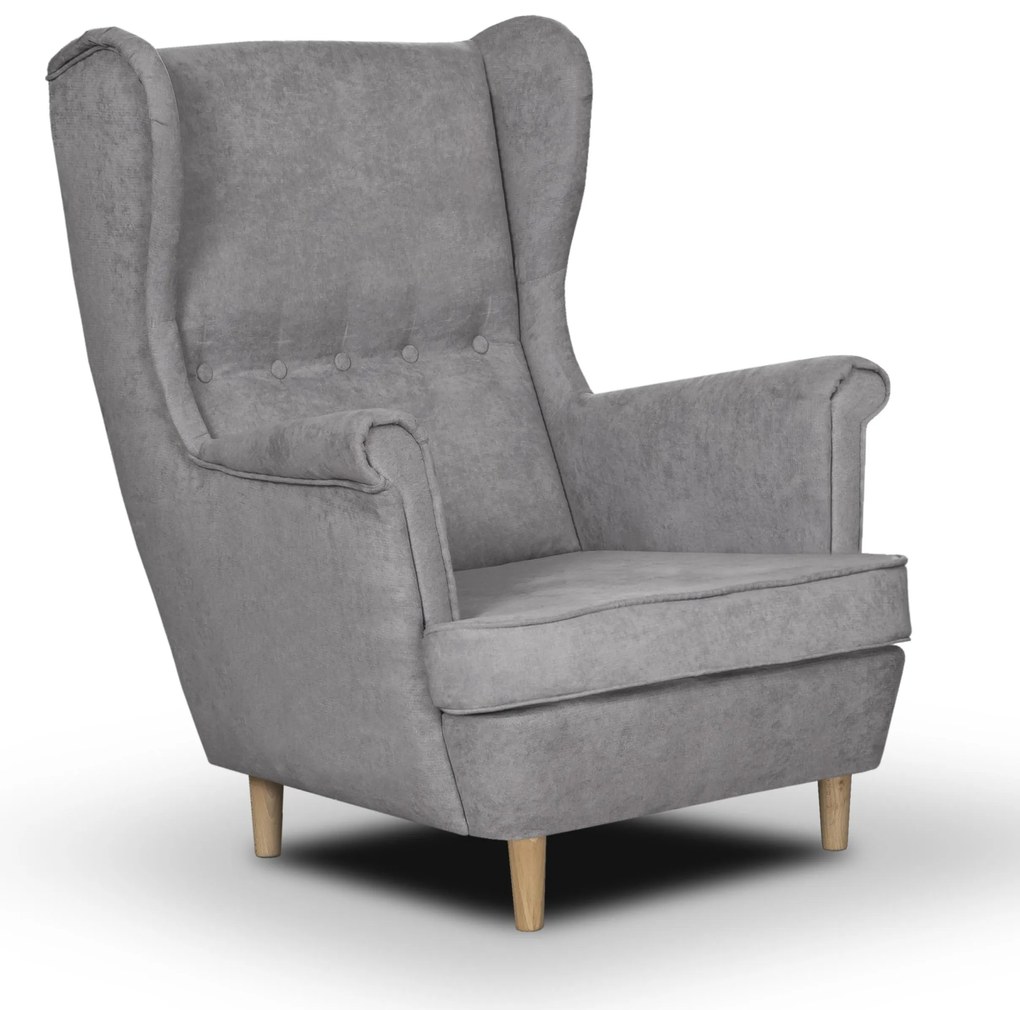 MEGA AKCE Křeslo Ušák ELI Šedá