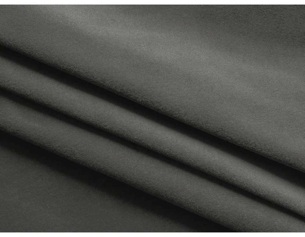 Tmavosivá zamatová rozkladacia/s úložným priestorom pohovka 225 cm Hula – Makamii