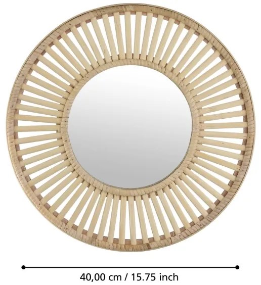 Eglo 425037 - Nástenné zrkadlo MITSUKE pr. 40 cm bambus