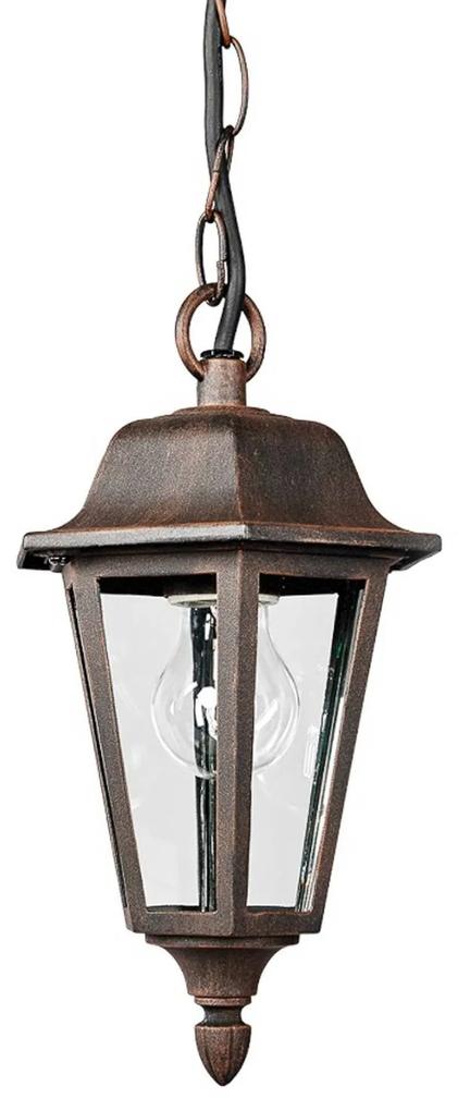 Vonkajšia závesná lampa Lamina v tvare lucerny