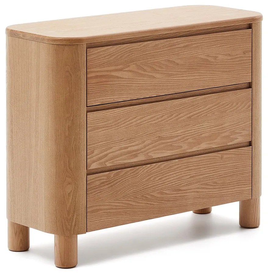 Komoda v dekore jaseňa v prírodnej farbe 120x80x40 cm Salaya – Kave Home