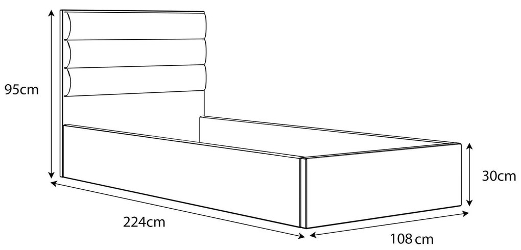 JEDNOLÔŽKOVÁ POSTEĽ VERONA MINI 90x200