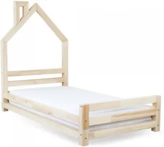 WALLY detská posteľ 80 x 160 cm prírodná nelakovaná