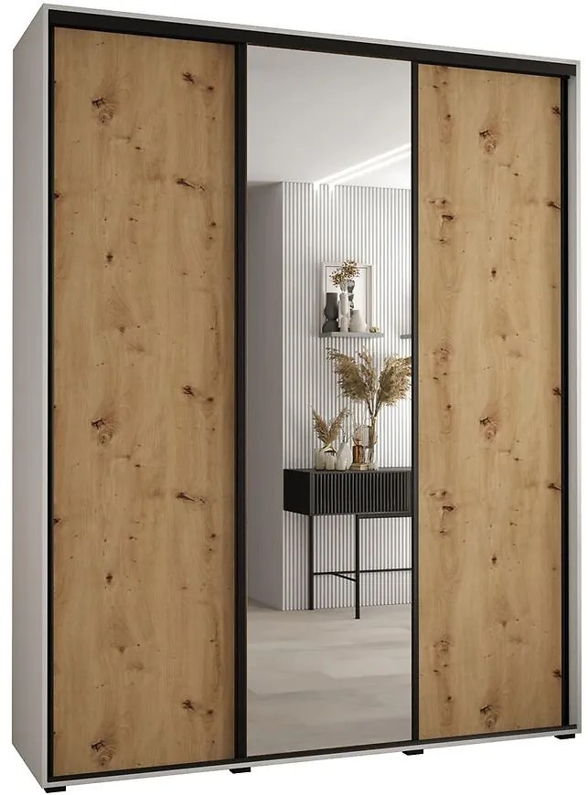 Skriňa 45 Canaris 3 200 biela/artisan/čierna